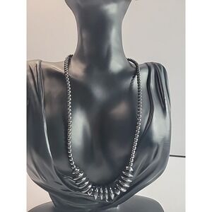 Vintage Gunmetal Gray Hematite Necklace Beaded‎ Collar Style